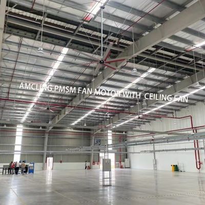 1500W 220v Industrial Ceiling HVLS Fan for Large Spaces 6.1m 7.3m 12ft 10ft Diameter