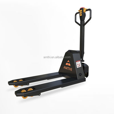 High Lift Truck 1 Ton Wheels Nylon PU Power Souce DC MOTOR AMTHI Scissor Lift Pallet Truck