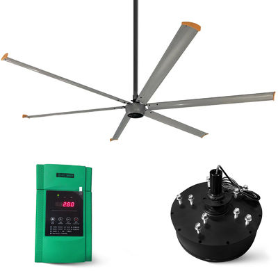 Low Noise 4.3M Giant BLDC PMSM AC Three Phase Ceiling HVLS Fan Motor and Performance